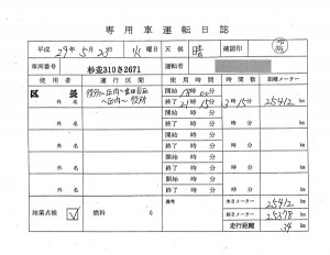 日本共産党_杉並区議会議員_富田たく_区政報告ニュース_154_杉並区長_専用車運転日誌20170523